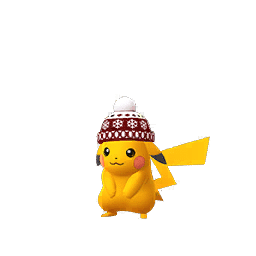 Shiny Pikachu (winter hat)