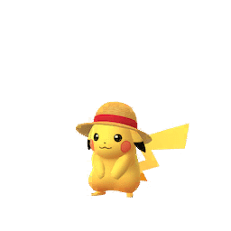 Shiny Pikachu (straw hat)