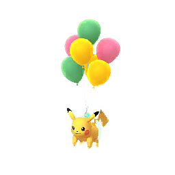 Shiny Pikachu (flying) (green) 