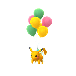 Shiny Pikachu (flying) (green)