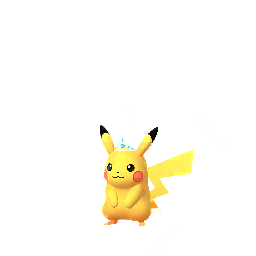 Shiny Pikachu (aquamarine crown)