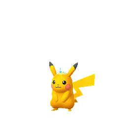 Shiny Pikachu (aquamarine crown)
